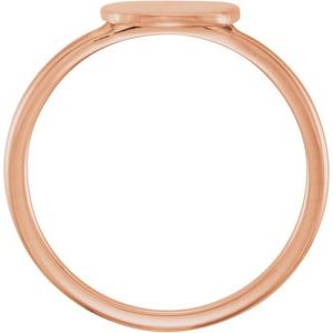 14K Rose Gold Be Posh�� Engravable Signet Ring