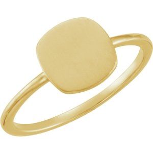 14K Yellow Gold Be Posh�� Engravable Signet Ring