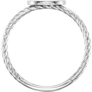 Continuum Sterling Silver Be Posh�� Engravable Rope Signet Ring
