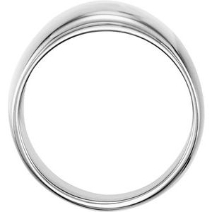 14K White Gold Dome Ring