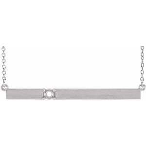 3 mm Round Bar 17.5" Necklace Mounting
