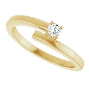 14K Yellow Gold 1-Stone Family Ring Mounting
