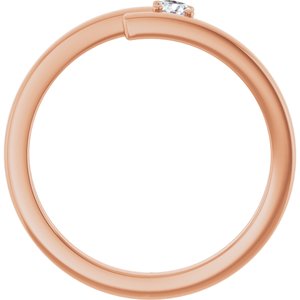 18K Rose Gold 1-Stone Family Ring Mounting