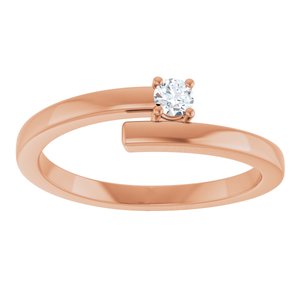 18K Rose Gold 1-Stone Family Ring Mounting