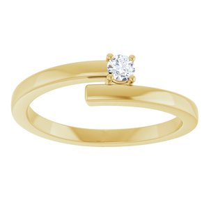 14K Yellow Gold 1-Stone Family Ring Mounting