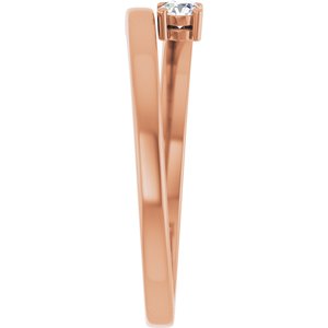 18K Rose Gold 1-Stone Family Ring Mounting