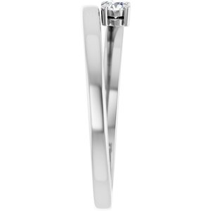 18K Palladium White Gold 1-Stone Family Ring Mounting