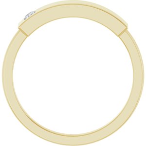 18K Yellow Gold 1.8 mm Round Stackable Family  Signet Ring Mounting