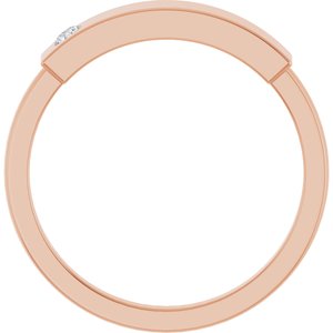14K Rose Gold 1.8 mm Round Stackable Family  Signet Ring Mounting