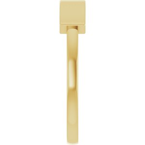 18K Yellow Gold 1.8 mm Round Stackable Family  Signet Ring Mounting