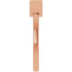10K Rose Gold 1.8 mm Round Stackable Family  Signet Ring Mounting
