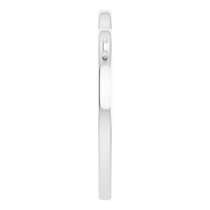 14K White Gold 2-Stone Engravable Famly Heart 18" Necklace Mounting