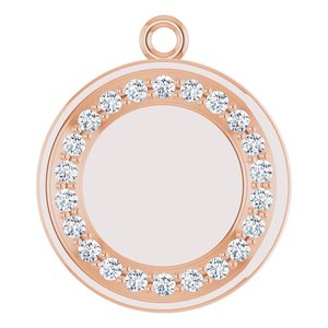 1.3 mm Round Engravable Halo-Style Pendant Mounting