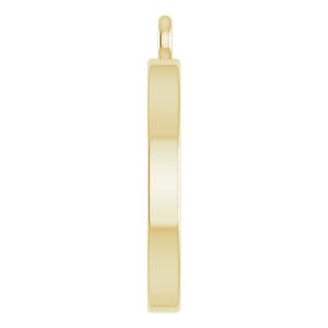 14K Yellow Gold 1.3 mm Round Engravable Halo-Style Pendant Mounting