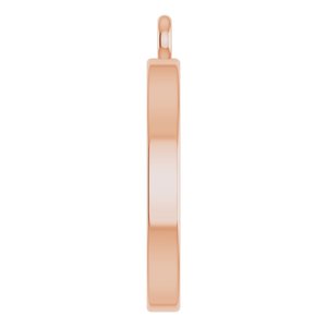 14K Rose Gold 1.3 mm Round Engravable Halo-Style Pendant Mounting