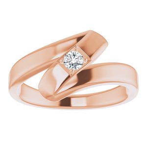 18K Rose Gold 1-Stone Family Ring Mounting