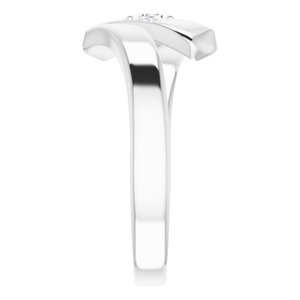 18K X1 White Gold 1-Stone Family Ring Mounting