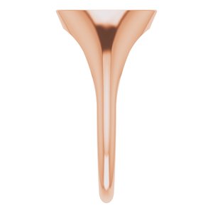 14K Rose Gold 1.3 mm Round Halo-Style Signet Ring Mounting