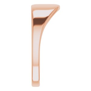 14K Rose Gold Geometric Signet Ring