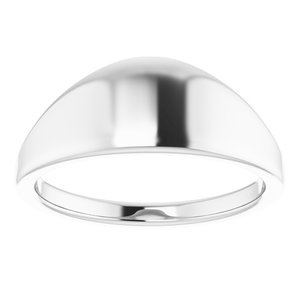 Platinum Geometric Signet Ring
