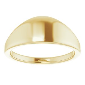 14K Yellow Gold Geometric Signet Ring