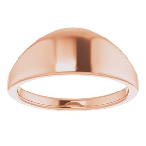 14K Rose Gold Geometric Signet Ring