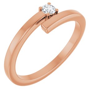 18K Rose Gold 1-Stone Family Ring Mounting
