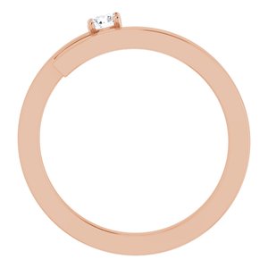 14K Rose Gold 1-Stone Family Engravable Ring Mounting