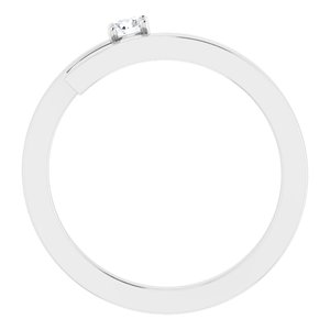 Continuum Sterling Silver 1-Stone Family Engravable Ring Mounting
