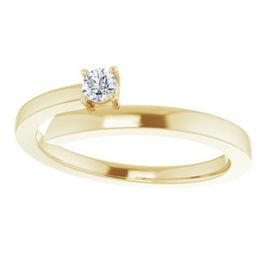 10K Yellow Gold 1-Stone Family Engravable Ring Mounting
