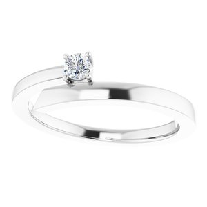 Sterling Silver 1-Stone Family Engravable Ring Mounting