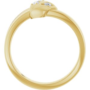 18K Yellow Gold 3-Stone Family Engravable Ring Mounting