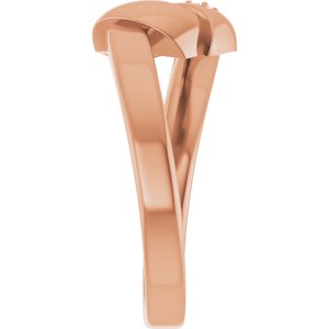 14K Rose Gold 1-Stone Family Engravable Ring Mounting