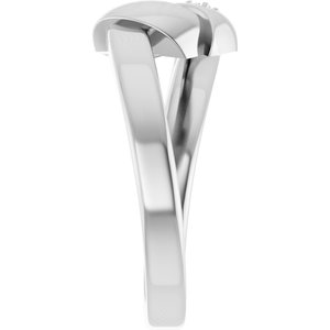 Continuum Sterling Silver 1-Stone Family Engravable Ring Mounting
