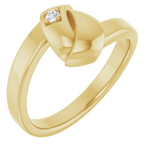 14K Yellow Gold 1-Stone Family Engravable Ring Mounting