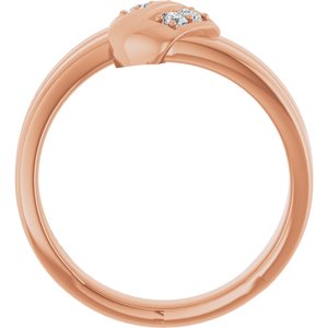 18K Rose Gold 4-Stone Family Engravable Ring Mounting