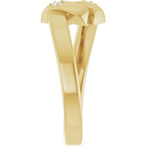 18K Yellow Gold 2-Stone Family Engravable Ring Mounting