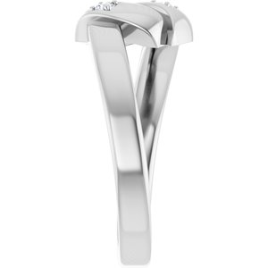 18K White Gold 2-Stone Family Engravable Ring Mounting