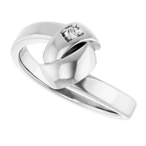 Continuum Sterling Silver 1-Stone Family Engravable Ring Mounting
