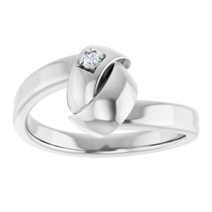 Continuum Sterling Silver 1-Stone Family Engravable Ring Mounting