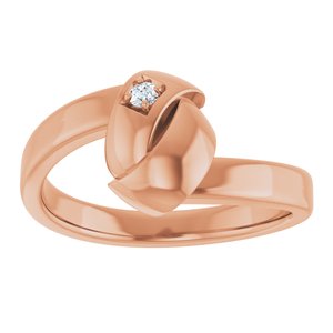 14K Rose Gold 1-Stone Family Engravable Ring Mounting