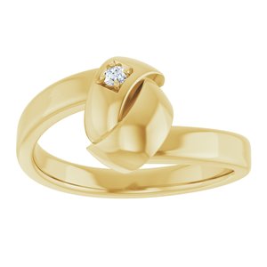 14K Yellow Gold 1-Stone Family Engravable Ring Mounting