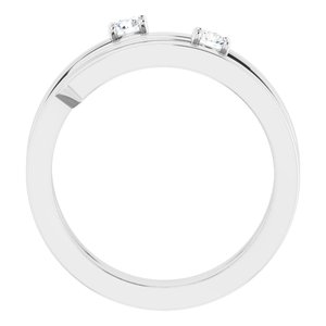 Platinum 2-Stone Family Engravable Ring Mounting