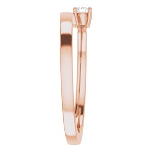 10K Rose Gold 1-Stone Family Engravable Ring Mounting