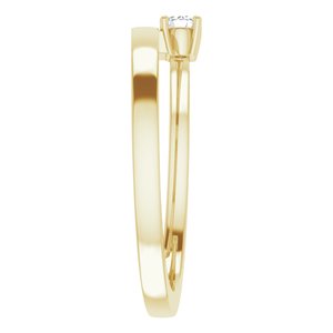 14K Yellow Gold 1-Stone Family Engravable Ring Mounting