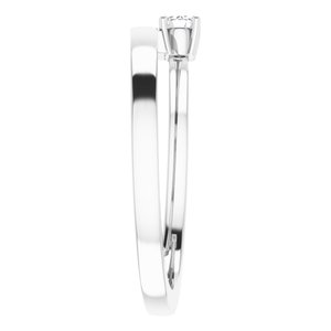 10K White Gold 1-Stone Family Engravable Ring Mounting