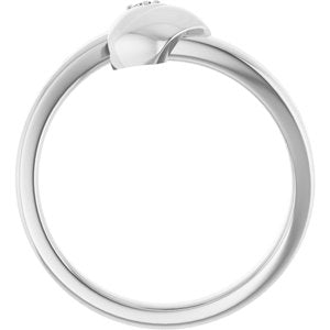 Continuum Sterling Silver 1-Stone Family Engravable Ring Mounting