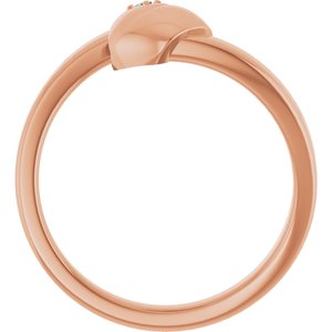 14K Rose Gold 1-Stone Family Engravable Ring Mounting
