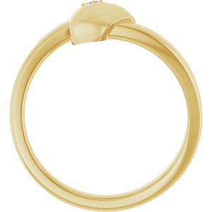 14K Yellow Gold 1-Stone Family Engravable Ring Mounting