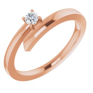 14K Rose Gold 1-Stone Family Engravable Ring Mounting